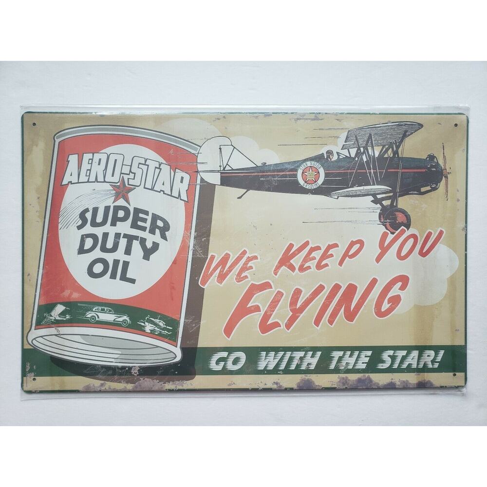 We Keep You FLying Aero-Star 16 x10 Ohio Wholesale Inc.‎ Rustic Metal Sign 30309